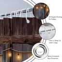 Western Cowboy Shower Curtain Farmhouse Barn Door Tropical Cactus Country Boots Lantern Guitar Retro Rustic Wooden Board Bathroom Decor Polyester Curtains with Hooks,70Wx70L