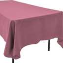 AK TRADING CO. 60 x 102-Inch Rectangular Polyester Tablecloth - Made in USA - Wrinkle-Resistant, Flame Retardant, Durable Party Table Cover, Banquet Tablecloth, Wedding Table Cover - Duty Rose