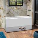 Fine Fixtures Acrylic, Fiberglass Alcove Soaking Bathtub with Integral Apron Front in Glossy White - Right Hand Drain, 60" x 30"