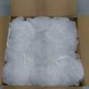 50 Pcs Loofah Sponge Bulk Mini Shower Sponge 3 Inch Loofahs Shower Pouf Mesh Shower Ball for Women Kids Men Exfoliating Bath Scrubber Travel Size Shower Gift(White)