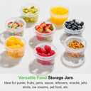 Qeirudu 10 Pack 8oz Freezer Storage Containers with Screw Lids, Leakproof Meal Prep Containers, Small Reusable Plastic Food Storage Containers for Fruits, Leftovers, Salads, Overnight Oats