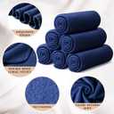 Buryeah 10 Pcs Fleece Blanket Bulk Soft Warm Fleece Blankets Cozy Lightweight Throw Blankets Plush Pet Throw Blanket for Home Bed Sofa Office Wedding Gifts Travel(50" X 60",Blue)