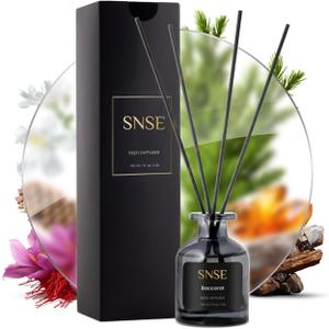 SNSE Baccarat Rouge Inspired Reed Diffuser  Luxury Home Fragrance Set, Long-Lasting Perfume Aroma, Elegant Gift, Relaxing & Sophisticated Scent