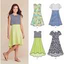 Simplicity US8065AA Girl's Plus or Popover Dress Sewing Pattern, Sizes 8-16