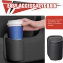 Car Door Cup Holder, Clip On Waterproof Car Window Cup Holder, Multifunctional Leather Door Storage Pocket, Universal Auto Interior Organizer Accessories for Most Cars (Black)