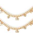 2Pcs Bling Ocean Shoe Chains for Girls Summer Sandals, Golden Turtles, Shells Shoe Charms for sandals, DIY Shoe Decoration Charms, Party Favor