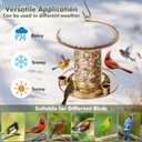 LBTING Bird Feeder for Outside, Squirrel Proof Bird Feeder, Wild Bird Feeders for Hanging Outdoor Garden Yard, Metal Acrylic Lantern-Shaped