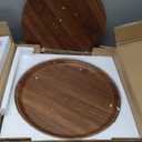 Gadroad Round End Table with Storage Shelf, 2 Tier Farmhouse Side Table Nightstand for Living Room, Bedroom, Wood Tabletop & Black Metal Frame, Brown 15.7 * 15.7 * 23.0inches