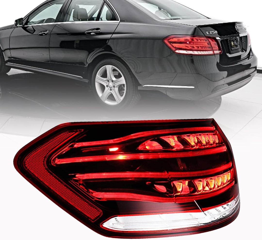 Astra Depot Replacement Tail Light For Mercedes E250 / E300 / E350 / E400 / E550 / E63 AMG Sedan Tail Lamp Assembly 2014 2015 2016 (166-60635L MB2804112, Outer Left Driver)