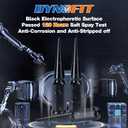 Dynofit 14x1.5 Spike Lug Nuts for Chevy GMC Silverado Sierra 2500 3500, 32pcs One-Piece Design Spiked Lug Nuts with 1 Key Fit F250 F350 Truck, Aftermarket Black Hex Drive Bullet Nut for 6&8 Wheel