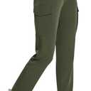 baleaf Women's Hiking Pants Cargo Quick Dry Pants Water Resistant Loose Lightweight Travel Fishing Outdoor UPF50+ (Medium, Dark Army Green)