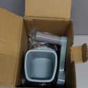 KEOUKE Rotary Cheese Grater Hand Crank Transparent - Shredder Slicer Grinder 3 Stainless Steel Blades, Stable Suction, Labor-Saving Handle, Safe Kitchen Tool for Cheese, Vegetable, Nuts, Chocolate (3 IN 1, Grey Blue SP)