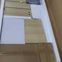 YOSHOOT 37" LED Coffee Table with Storage 2 Drawers - Small Coffee Tables for Living Room Bedroom, Smart Wood Center Table with Open Display Shelf, Nature