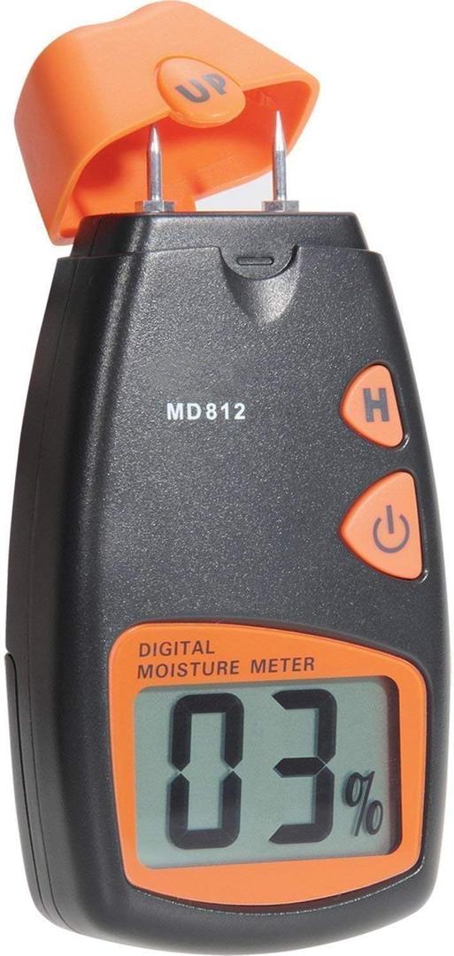 Wood Moisture Meter, MD-812 Digital Moisture Tester- Wood Moisture Detector for Firewoods 2-Pin Sensor(Range 5% - 40% RH; Accuracy: 1%)