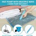 Roomimaster Vacuum Storage Bags, Vacuum Seal Space Saver Bags for Clothing, Travel Lugggage, Carry-on, Blankets, Pillow, Comforters, Bedding, 10 Jumbo