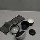 Travel Tea Set Ceramic Tea Pot Set Chinese Kung Fu Teapot Porcelain Gongfu Teacups Frosted Glazed Tea Cup, Portable Bag 1 Pot 3 Mini Cup All in One for Home Office Outdoor Picnic Camping Hotel, Black