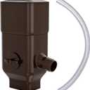 Prestantious Downspout Diverter, Rainwater Diverter with Adjustable Switch Valve, Rainwater Collection System Fits for 3x 4Oversize Downspout and 2x3 Standard Downspout, Brown