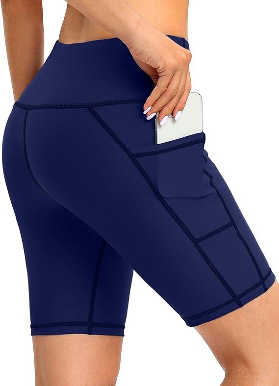 Blouty Women's 5''/7''/9'' Swim Shorts UPF 50+ High Waisted Board Shorts with Pockets Liner Quick Dry Swimsuit Bottoms (Navy, X-Large)