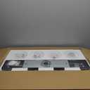 FDPBY 4-Light Bathroom Vanity Light Fixtures Sand Black Gold Vanity Lights Over Mirror Modern Wall Sconce with Milk White Glass Globe Lampshade for Lving Room Dining Room Corridor Powder Room