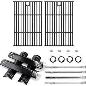 Grill Parts for Nexgrill 4 Burner 720-0925P, 720-0925, Heat Plates Tents, Burners, Igniters and Cast Iron Grill Grates Replacement Parts for Nexgrill 720-0925P