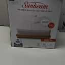 Sunbeam Restful Quilted Heated Mattress Pad Full 10 Heat Settings Auto-Shut Off Machine Washable White, 39in x 75in