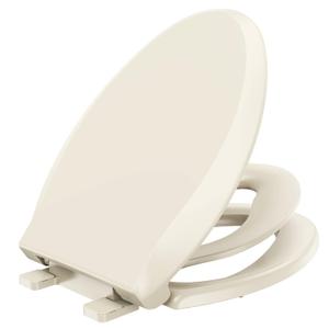 YASFEL Built in Potty Training Toilet Seat for Toddlers, Kids & Adults Biscuit Plastic Toilet Seats Elongated Slow Close with Magnets(Almond, 18.5)