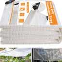 16 Mil Greenhouse Cover,Clear Plastic Tarps Heavy Duty Waterproof 20x30FT,UV Resistant Poly Clear Tarps with Grommets, Greenhouse Heavy Duty Tarp for Gardening, Farming, Nursery, Garden