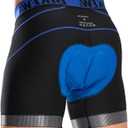 Bikewa Men's Cycling Underwear with Anti-Slip Leg Grips 4D Padded Bike Shorts MTB Liner for Bicycle Biking Riding, M