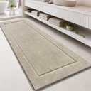 anllugs Bathroom Rugs, Non-Slip Bath Runner Rugs, 30" x 84", Beige