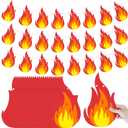 3 Set 6.9 ft Flame Banner Flags Party Accessory Flame Bunting Flags String Hanging Party Banner Decorations with Rope for Party Events Celebration