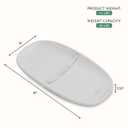 Evolur Eva Baby Changing Pad in Light Gray, Soft, Lightweight and Portable Changing Pad, Fits All Changing Table, Waterproof Firm Padding
