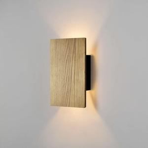 Wall Lights for Living Room with Switch,Nature Wood Wall Lamp in Modern Design,Vintage Led Wall Sconce Up and Down Indoor for Bedroom,Hallway,Hotel,Retro Night Lamp Warm White,8w,1pack
