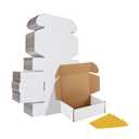 HORLIMER 6x4x2 Shipping Boxes Set of 30, White Corrugated Cardboard Mailer Box for Packing Small Business