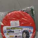 AutoFixing Snow Chains, 30s Quick Fit Easy Installation TireChains, Portable Reusable High Carbon Steel Anti Slip Tire Chain for Passenger Car, Pickup Trucks and SUV  Set of 2