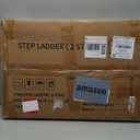 Taranta 2 Step Ladder,Aluminum Lightweight Folding 2 Step Stool with Anti-Slip Wide Pedal, 330lbs Capacity Step Ladder for Household,Kitchen,Office - Black