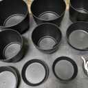 Utopia Home - Plant Pots Indoor with Drainage - 7/6.6/6/5.3/4.8 Inches Flower Pots for Indoor Planter - 5 Pack Plastic Planters - Ideal for Stocking Stuffers or Home Christmas Decorations - Black