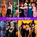 PLULON 4 Pcs Light Purple Bob Wigs with Heart Plastic Sunglasses Hair Cap for Women, Neon Short Bob Wig Colored Funny Cosplay Hair for Women Men Daily Bachelorette Halloween Costume Party Decorations