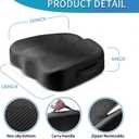 Wheelchair Seat Cushion - High Density Memory Foam and Inner Springs Comfort Support Without Flatten - Mobility Scooter Accessories - Large Chair Pad Pain Relief for Adults & Seniors