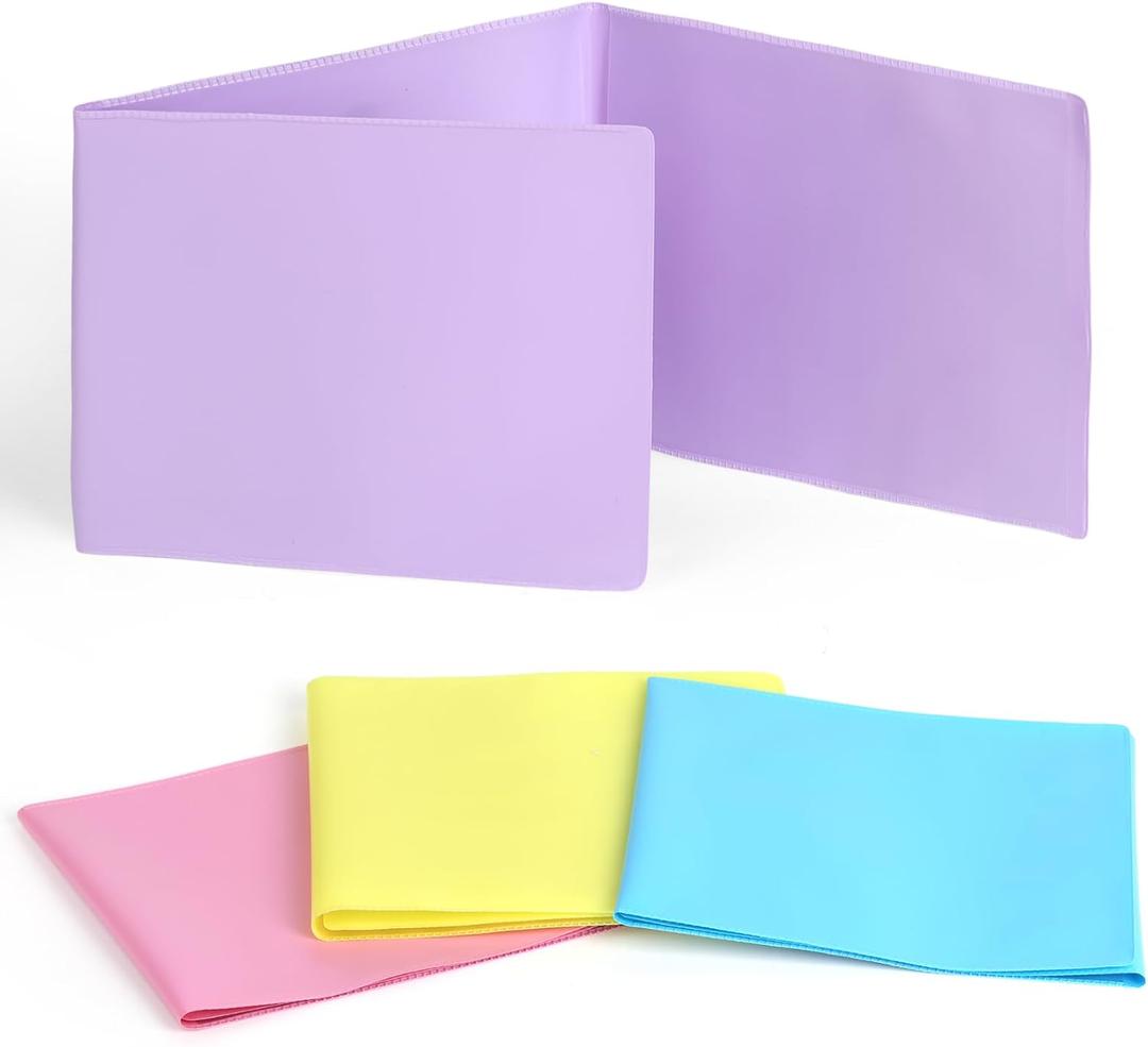 2 x 4 Pack Mahjong Card Sleeves for Large Size Score Cards, Pastel PVC Covers with Matte Interior, Protective Mahjong Holder Gifts for Players