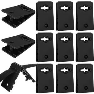 Foilswirl 12 Pcs Solar Cover Reel Attachment Clip 2.8 x 1.73 x 0.24 Inch Pool Cover Clips for Reel Blanket Universal Inground Swimming Pool (Black)