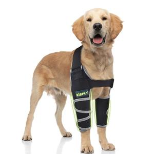 KISFLY Dog Elbow Brace for Front Legs, Supports Elbow and Shoulder Joints, Helps Reduce Hygroma, Calluses & Pressure Sores, Reflective Design, Both Legs, Size XS