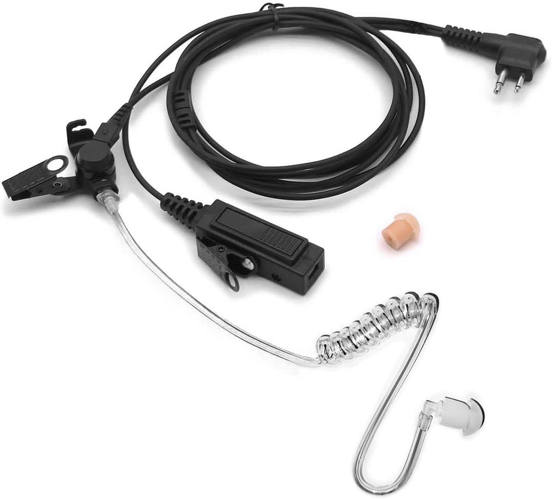 Earpiece Headset Replacement for Motorola Radio BPR40 CLS1110 CLS1410 CP110 CP185 CP200D DEP450 DLR1020 DLR1060 PR400 RDM2070D RDU4100 RDU4160D RDV5100 RMM2050 RMU2040 RMV2080 2-pin Air Tube