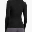 Women's Long Sleeve Compression Shirts, Dry Fit Workout Athletic Sun Protection Cooling Tops for Yoga Running Gym 4 Pack (Black, S)