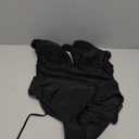 SweatyRocks Women's 2 Piece Bathing Suit Tankinis Deep V Neck Drawstring Side Swimsuit Tankini Set (Large, Black)