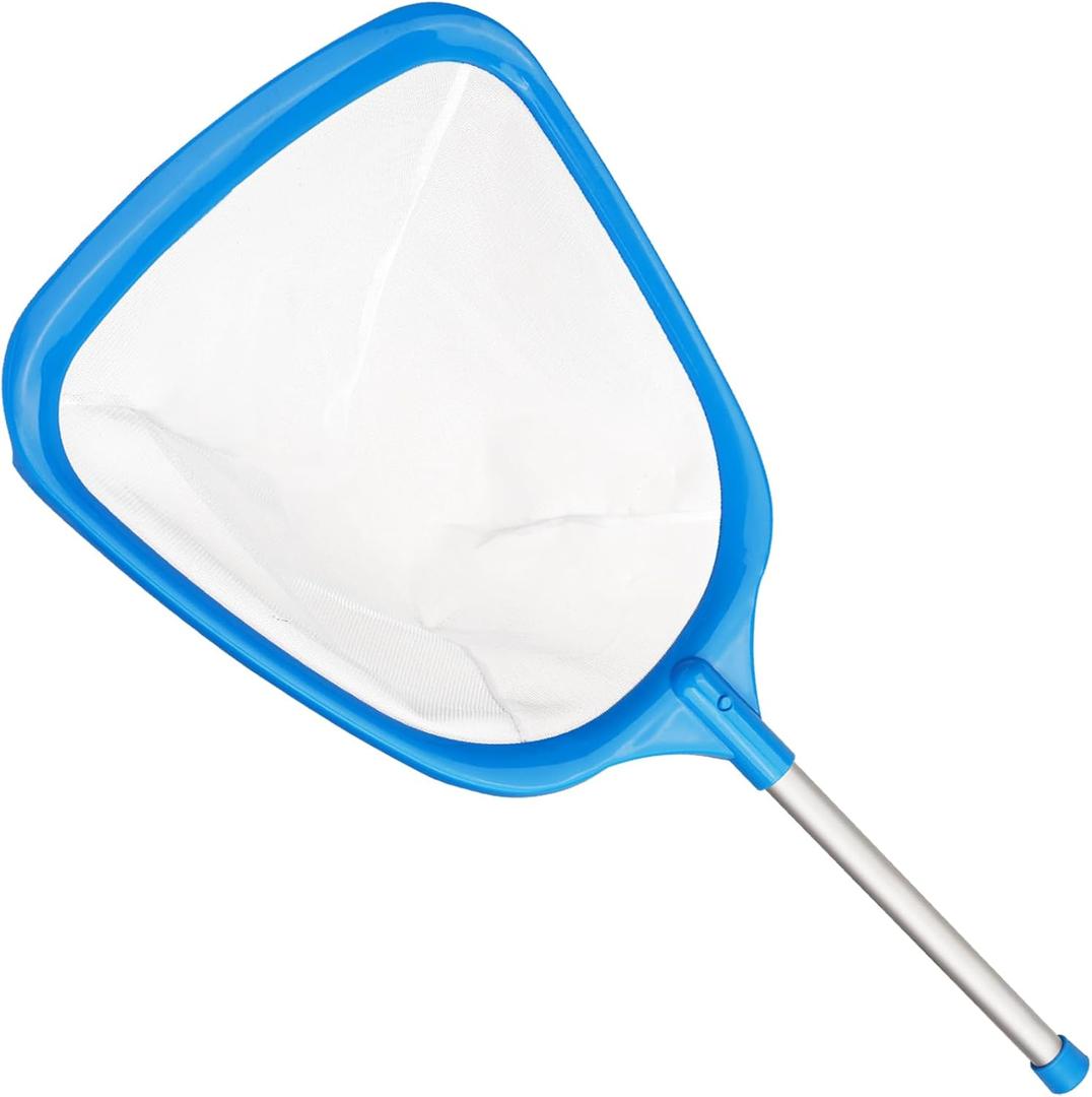 TidyMister Hot Tub Skimmer Spa Net with 12'' Aluminum Pole Ultra Fine Mesh Net Handy Leaf Skimmer for Small Above Ground Pools Pick Up Fine Debris Lightweight Net