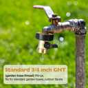 Tudomro 8 Pack Garden Hose Shut Off Valve Durable Heavy 3/4 Brass Shut Off Valve for Garden Hose with Extra Pressure Washer Water for Household Cleaning