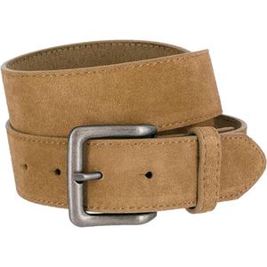 Belts.com Square or Oval Antique Buckle Casual Jean Suede Leather Belt 1-1/2"(38mm) or 1"(25mm) Wide, 44