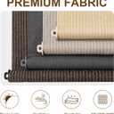AOSKY Outdoor Roller Shades, Cordless Patio Shades Roll Up Outdoor Blinds, Roller Blinds Cloth for Porch Pergola Balcony Backyard Windows, 72" W x 72" H, Sesame