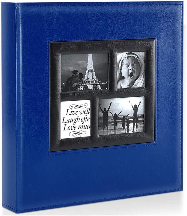 Ywlake Photo Album 4x6 600 Pockets Photos, Extra Large Capacity Family Wedding Picture Albums Holds 600 Horizontal and Vertical Photos Blue