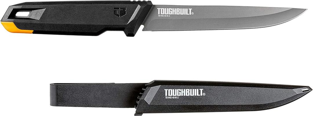 ToughBuilt - Insulation Knife - Heavy-duty Sheath with Belt Clip - 6 Titanium Coated Stainless Steel Blade - (TB-H4S-40-IK-2)